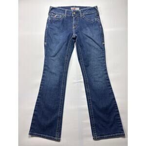 Ariat FR Women's Mid Rise Bootcut Blue Work Jeans - Size 28R (29x31)